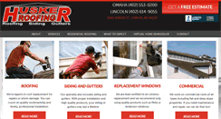 Desktop Screenshot of huskerroofing.com